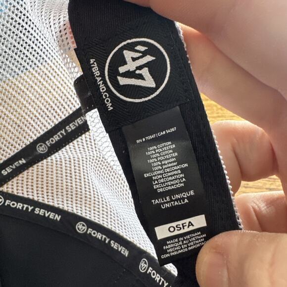 Chicago Bears Hat '47 Brand OSFA SnapBack Mesh Back Multicolor Flat Brim - Picture 6 of 6